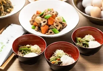 写真:上田産素材の日替わりメニュー