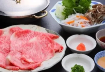 写真:信州牛のしゃぶしゃぶ